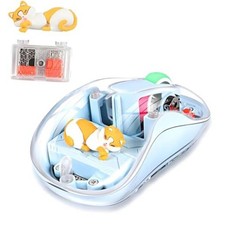 Cute Wireless USB C Mouse - Bluetooth Triple Mode Rechargeable Cartoon blue picture