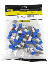 Hubbell HXJ6B24 NextSpeed XCelerator Cat6 Jack Module, Blue 24 Pack ~STSI picture