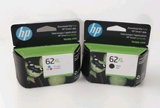 Genuine HP 62XL 2-PACK Black & Tri-Color Ink Cartridges C2P05AN Exp 2025-2026 picture