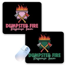 2 PCS Funny Dumpster Fire Non Slip Mouse Pad Desk Accessories 8.3x10.2 In picture