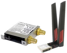 ASUS WIFIGO AX210NGW WiFi6E Module V-M.2 PCIE Bluetooth 5.2 with 10 dBi Antenna picture