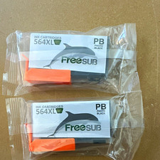FreeSUB 564XL PB Photo Black Compatible Ink Cartridge 2 Pack For HP Inkjet picture