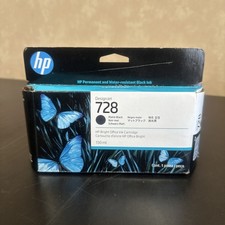 Genuine HP 728 Matte Black Standard Yield Ink Cartridge 130ml (3WX25A) Exp. 1/28 picture