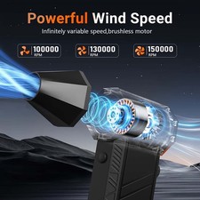 Portable Handheld Turbo Blower Magnetic Nozzle Fits Desk & Drawer Debris Removal picture