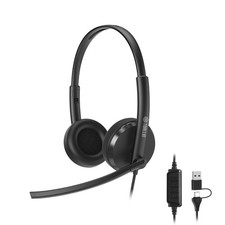 TOALLIN USB Wired Headset Plug-and-Play Headphone Noise Cancelling Microphone US picture