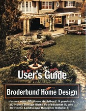 Broderbund 3D Home Design 5 User's Guide Instruction Manual Book, NEW picture