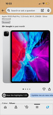 Apple iPad Pro 2020 256GB Silver w/ Keyboard case and Apple Pencil included picture