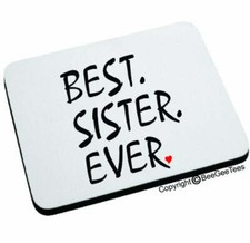 BEST SISTER EVER Mouse Pad Happy Mothers Day Birthday Gift Sis picture