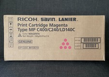 Box of 6 Ricoh Savin Lanier Genuine Magenta Toner Print Cartridge MP C400/LD140C picture