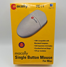 VINTAGE Macally Single Button Mechanical ADB Mouse for Mac NEW Sealed Box picture