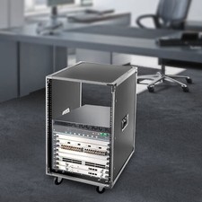 16U Server Rack Open Frame Rolling Network Data Rack 19 inch With Casters 4 Post picture