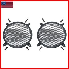 SYCZIOHU 2 Pcs 10 Inch Speaker Grill Plastic Round Subwoofer Grill 4 Pcs Clamps picture