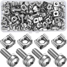 110 Pcs/55 Set Rack Mount Screws and Cage Nuts for Server Cabinet Cage Nuts & Mo picture