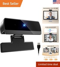 Crystal Clear 1080P Webcam with Braided Cable - Perfect for Zoom and Skype Calls picture