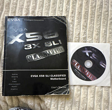 EVGA X58 SLI Classified Motherboard Manual & CD Disc, English for Desktop picture