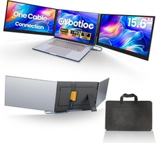 One Cable Connect Laptop Screen Extender Monitor Portable, Ultra Thin 15.6
