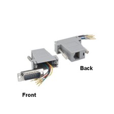 10x DB15 Male to RJ-45(8P8C) Female Modular Adapter Converter Serial Gray picture