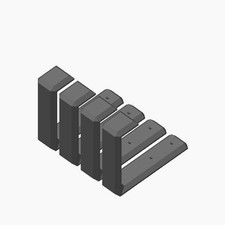 3D Printed Wall Mount Brackets Set, Gray, Rifle Accessory Parts picture