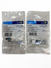 Leviton 41108-RW5 Cat 5 Snap-In Quickport Jack 8P8C T568A/B - White **Lot of 2** picture