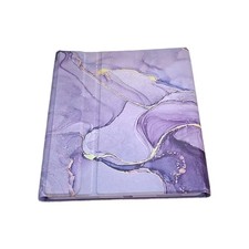 Purple Synthetic Leather Folding Folio Case w/ Integrated Stand for Apple iPad picture
