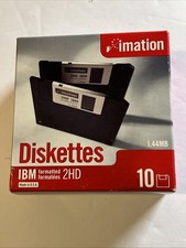 Genuine Imation IBM Formatted 2HD 1.44 Diskettes (10 Pack) Sealed Box picture