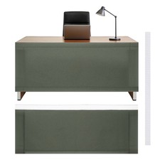 59x24 Inch Under Desk Privacy Panel, Desk Skirt Office Home, Dark Gray picture