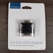 Insignia DVI A I to VGA Adapter Second Monitor Display Connector Desktop PC picture