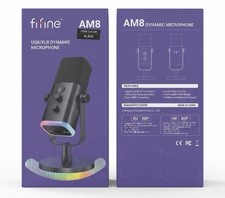 FIFINE AmpliGame AM8 USB Gaming Microphone Kit RGB Boom Arm Pop Filter Cardioid picture