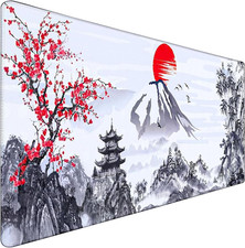 Gaming Mouse Pad Ink Pattern, 31.5X15.7 Inch Waterproof Computer Big Mousepad picture