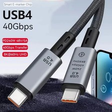 3FT Thunderbolt 4 USB 4.0 USB-C 8K Cable 40Gbps Charger Data PD 240W UHD Video picture