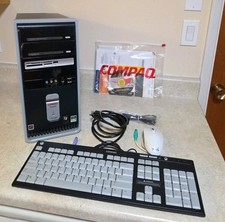 Vtg Compaq Presario SR1610NX PC Desktop Computer AMD Sempron 3200+ TESTED  picture