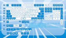 Touhou Project Cirno Theme PBT Keycaps 129keys For Cherry MX Mechanical Keyboard picture