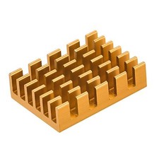 Electronic Radiators Aluminium Heatsink 20x14x6mm for CPU Gold Tone Pack of 6 picture