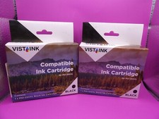 VISTAINK COMPATIBLE BLACK INK CARTRIDGES TOTAL OF 2 FOR PIG-250XL 250 XL CMYK picture