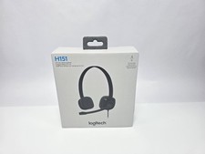 Logitech H151 Stereo Headset with Microphone 3.5mm Jack In-Line Controls Black picture