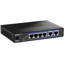 TRENDnet 6-Port 10G Switch, 4 x 2.5G RJ-45 Base-T Ports, 2 x 10G RJ-45 Ports,... picture
