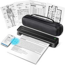 D90E Inkless Portable Thermal Printer W/ Case – 8.5