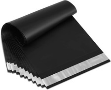 100 19x24 Black Poly Mailers Self Sealing Shipping Envelopes Bags 2.5 Mil picture