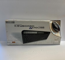 Micro Innovations KB985W Black Wireless Computer Keyboard and Black/Silver Mouse picture