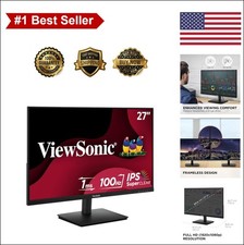 27 Inch Monitor 1080p IPS 100Hz LED HDMI VGA Computer Display Flicker Free Blue picture