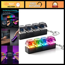 RGB Mechanical Keyboard Switch Tester - 4 Keys Click Toy, Keychain Stress Relief picture