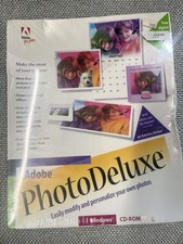 Vintage Adobe Photo Deluxe For Windows CD-ROM Software System New & Sealed picture