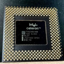 Intel Celeron 400MHz CPU Socket 370 Processor SL3A2 S 👍 With heatsink compound picture