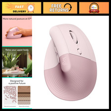 Ergonomic Wireless Vertical Mouse - Comfortable Grip, Rechargeable, Rose Color picture