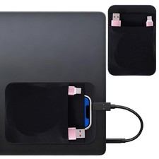 Portable Hard Drive Sleeve 2-Pocket Stick on Pouch with Reusable Adhesive SSD... picture