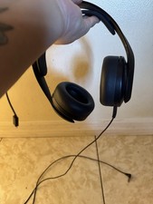 Wired Over-Ear Headband Black Computer Headset USB Double Ear-Cup picture