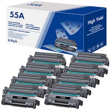 8Pack CE255A Toner Compatible With HP 55A LaserJet 500 MFP M521dn M521dw M525dn picture