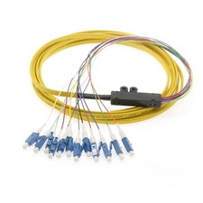 20 Pack of 3m 12-Fiber LC/UPC Singlemode Flat Ribbon Pigtail Yellow picture