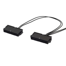 24 Pin 20+4pin Triple 3 PSU ATX Power Supply Splitter Adapter Cable Cord 30cm picture