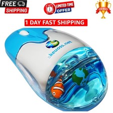Frutiger Aero Aqua Mouse - Clear Blue USB-C Rechargeable Wireless & Bluetooth picture